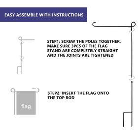 ESTTOP weatherproof flagpole resists rain and sun for year-round use