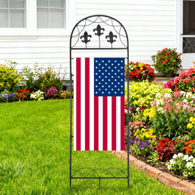 ESTTOP yard flag display stand improves curb appeal across seasons