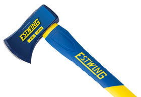 Estwing axe with hardened edge 50-55 HRC for lasting sharpness across projects.