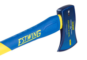 Estwing axe with lanyard hole for easy hanging and compact storage.