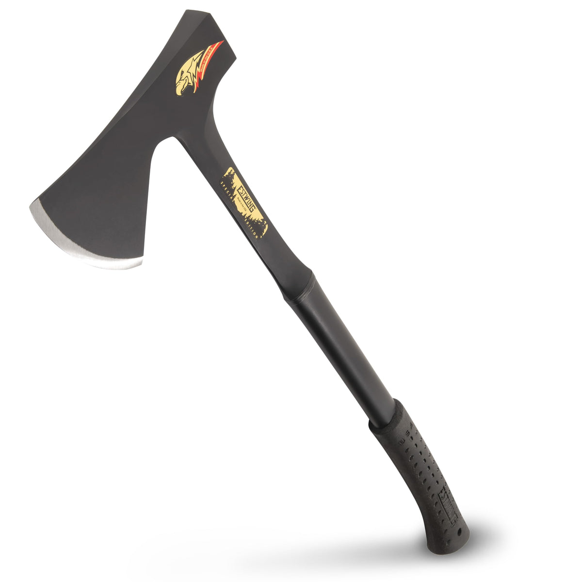 Estwing Camper's Axe 26-inch Special Edition head for clean, precise outdoor cuts.