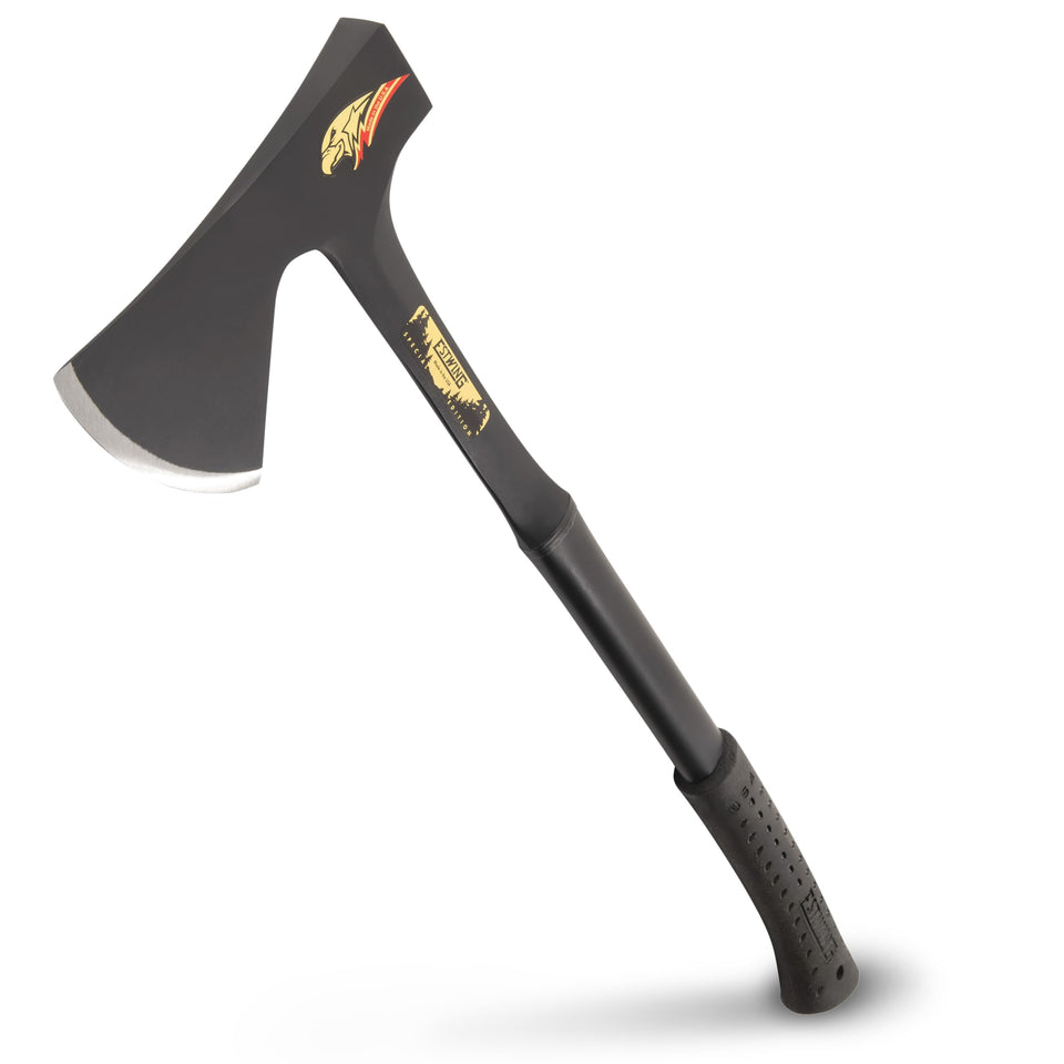 Estwing Camper's Axe 26-inch Special Edition head for clean, precise outdoor cuts.