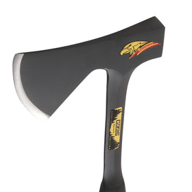 Estwing Camper's Axe forged in one piece for maximum durability in rugged conditions.