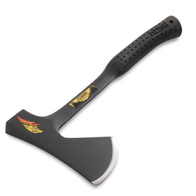 Estwing Camper's Axe featuring Shock Reduction Grip to minimize vibration for comfort.