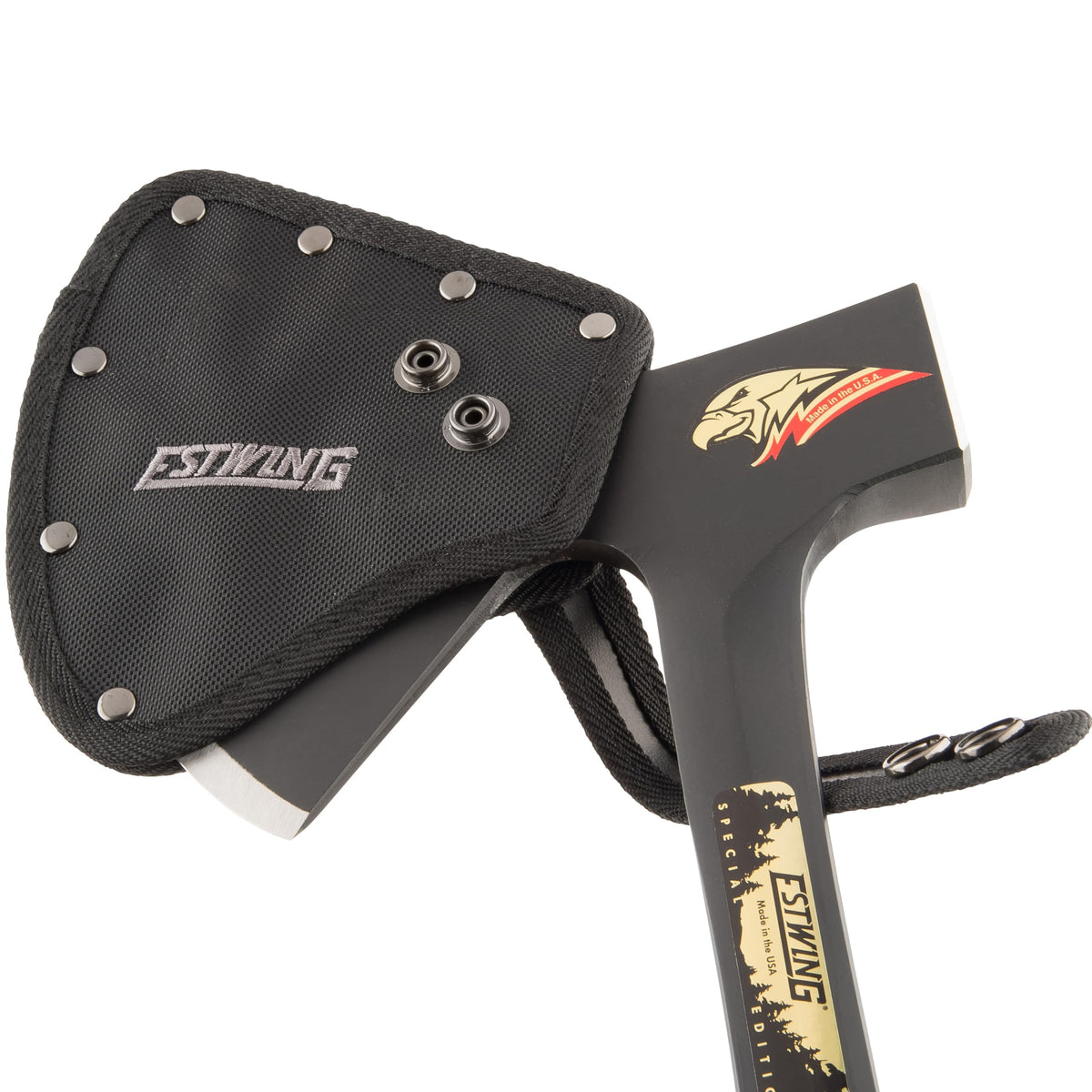 Estwing Camper's Axe made in USA with Rockford craftsmanship for dependable tools.