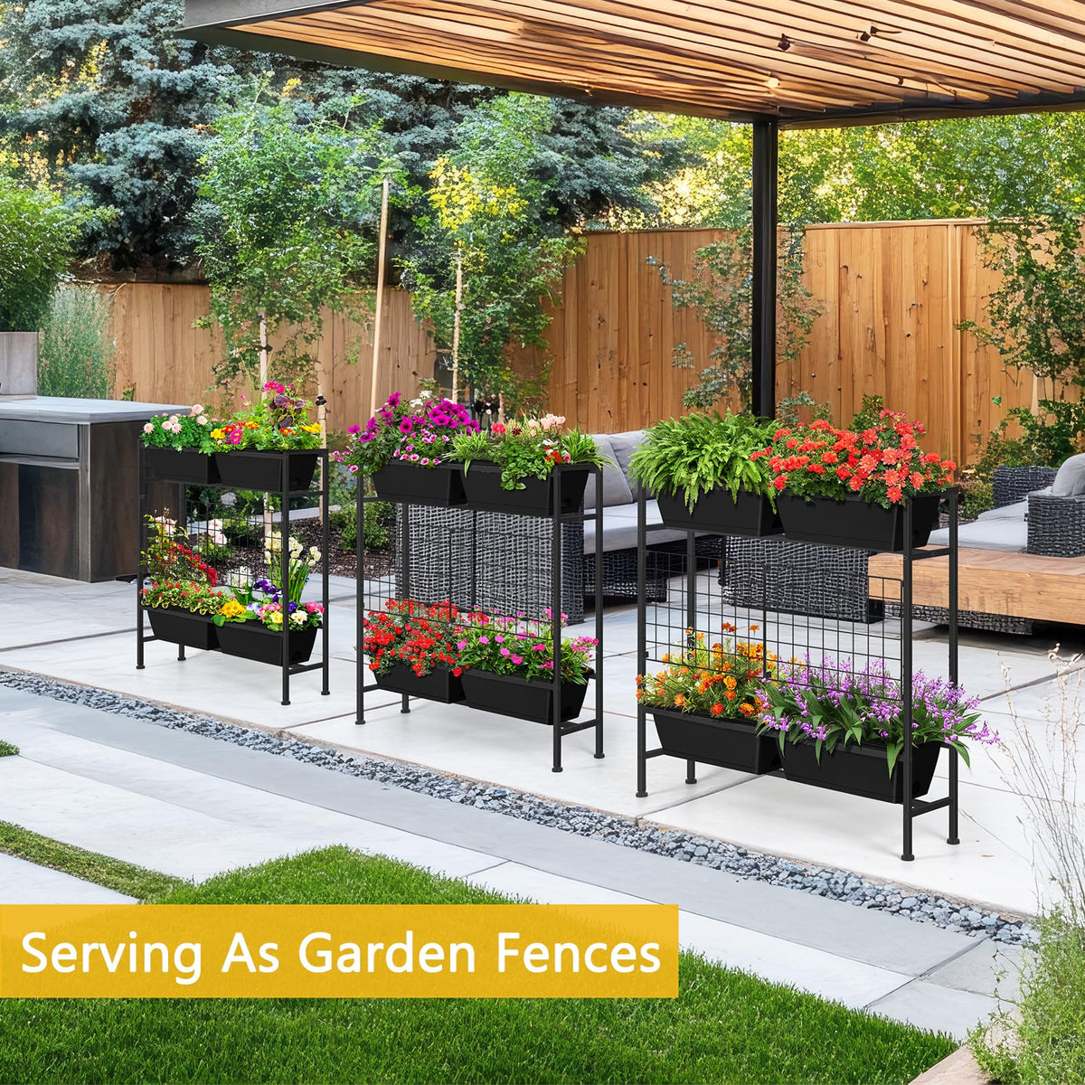 ETELI garden bed features drain holes and bottom removable trays for moisture control.