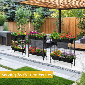 ETELI garden bed features drain holes and bottom removable trays for moisture control.