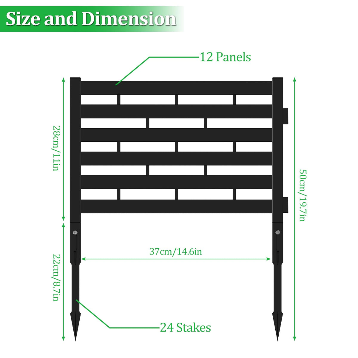 Eteli no-dig fence panel easy setup with ground stakes for quick privacy