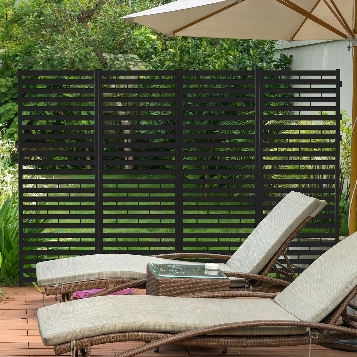 Eteli garden fence helps protect plants and define borders in yards