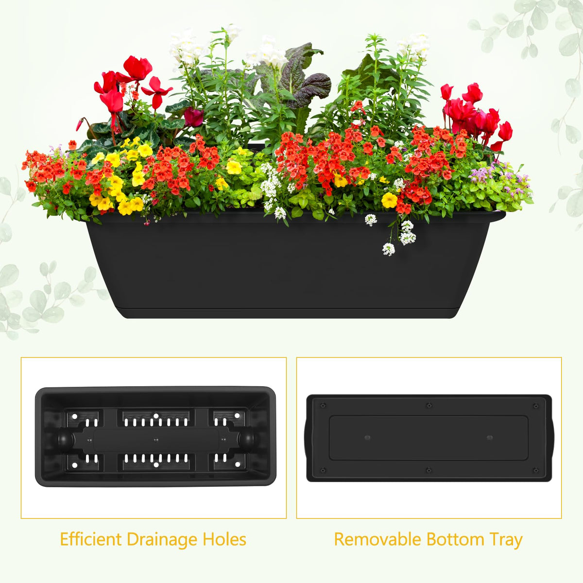 ETELI ideal for herbs, flowers, and small vegetables in compact spaces.