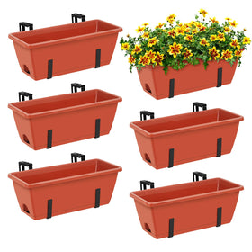 ETELI railing planter box six-pack for balcony decoration and compact gardening.
