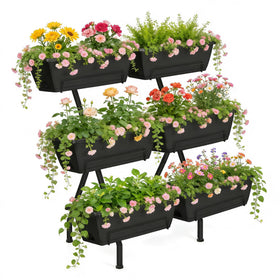 ETELI 3-tier vertical planter with a stable frame for outdoor herbs and flowers.