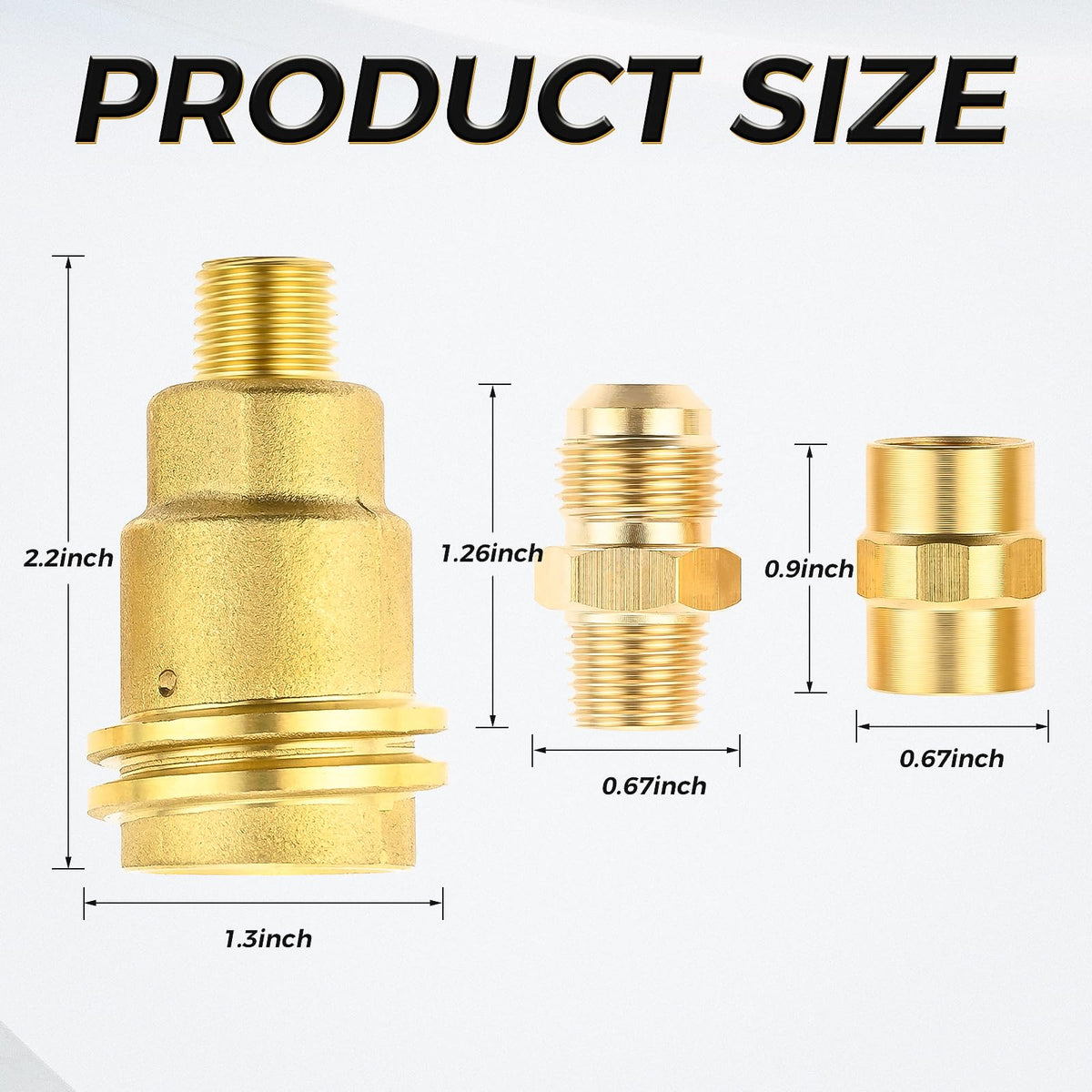 ETERMETA 3/8 flare to 1/4 NPT adapter enabling fast gas-line changes for RVs.