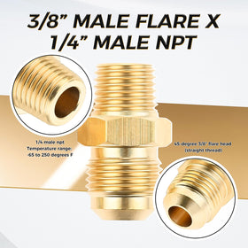ETERMETA solid brass construction for durable, reliable gas fittings.