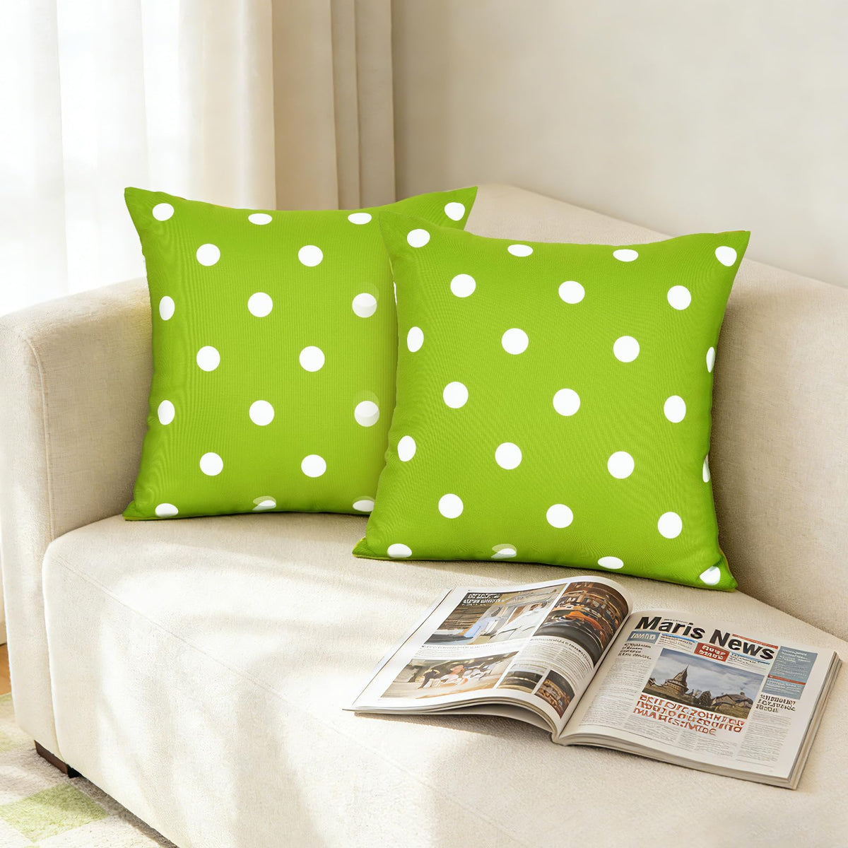 Eternal Beauty bright colors elevate patio decor with cheerful polka dots