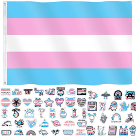 ETHOON Trans Pride Flag 3x5ft for parades and events.