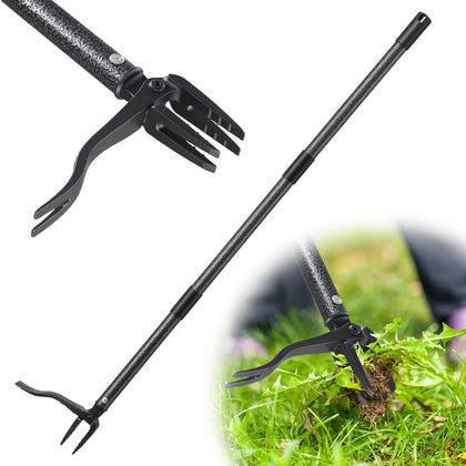 ETICSIPA 60inch stand-up weed puller ready to remove weeds from the root