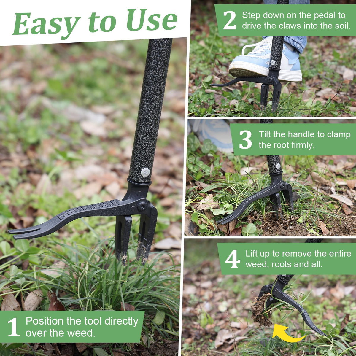 Durable steel tube and rust-resistant coating ensure years of use