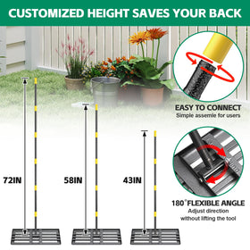 ETICSIPA lawn leveling rake quick assembly in minutes