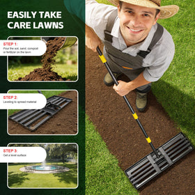 ETICSIPA lawn leveling rake hanger saves space when stored