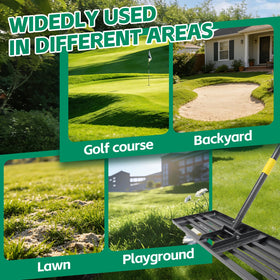 ETICSIPA lawn leveling rake clears leaves and weeds effectively