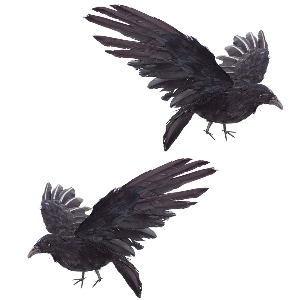 Etistta Realistic Crow XL in flight adds spooky Halloween ambiance
