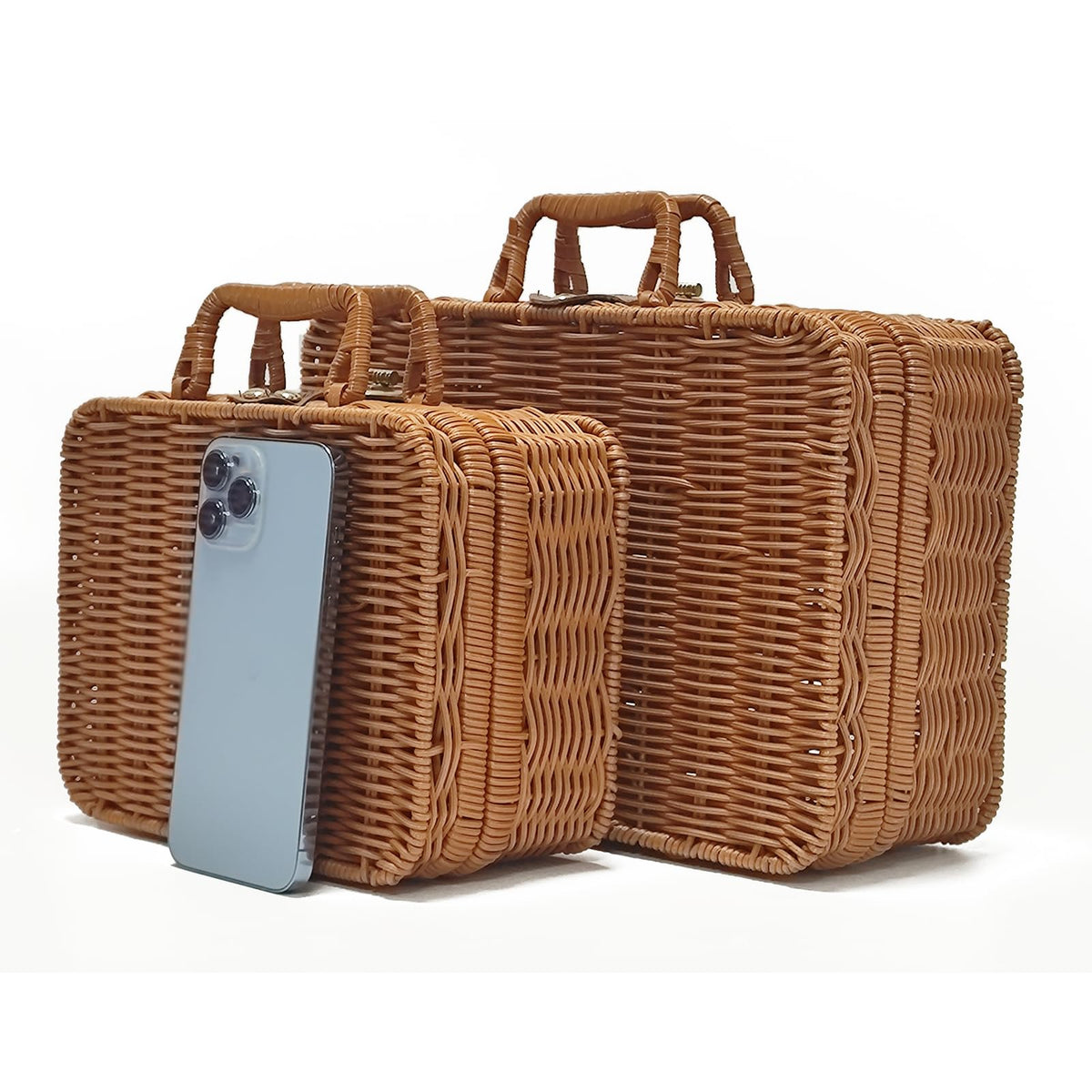 Etnorsu compact storage basket helps keep cosmetics tidy in small spaces.