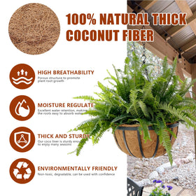 Etnorsu hanging basket liner for indoor and outdoor use in any setting.