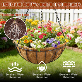 Etnorsu natural coconut fiber liner promotes air circulation around roots.