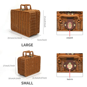 Etnorsu sturdy plastic-rattan fusion offers durable storage for daily sundries.