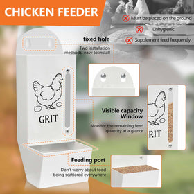 ETSSXYSO high-capacity 5lb feeder reduces refills and saves time for your flock.