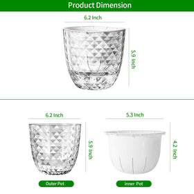 Etvski 3-pack on shelf shows compact 6-inch pots for indoor decor.