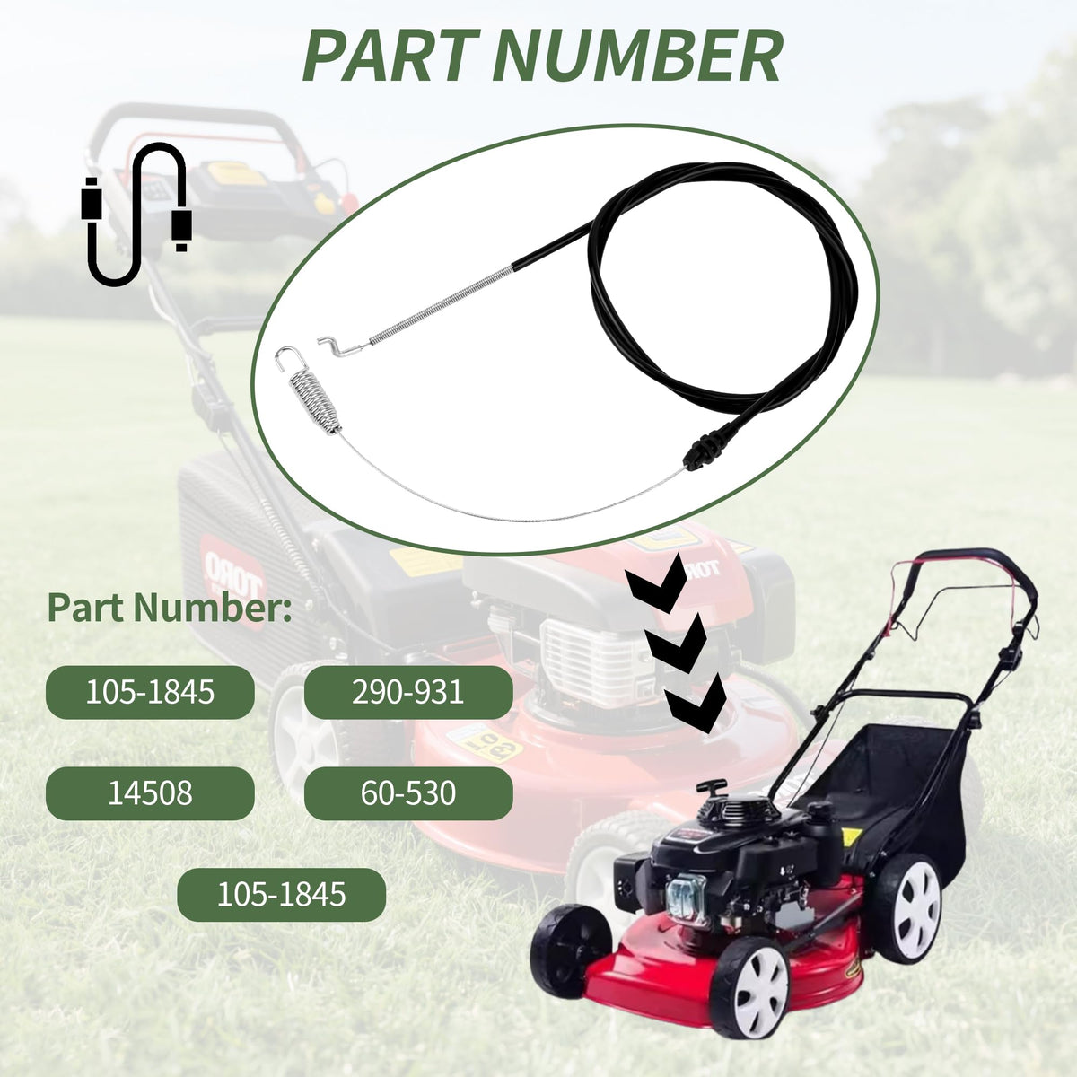 ETZ 105-1845 compatible with multiple Toro models broad compatibility
