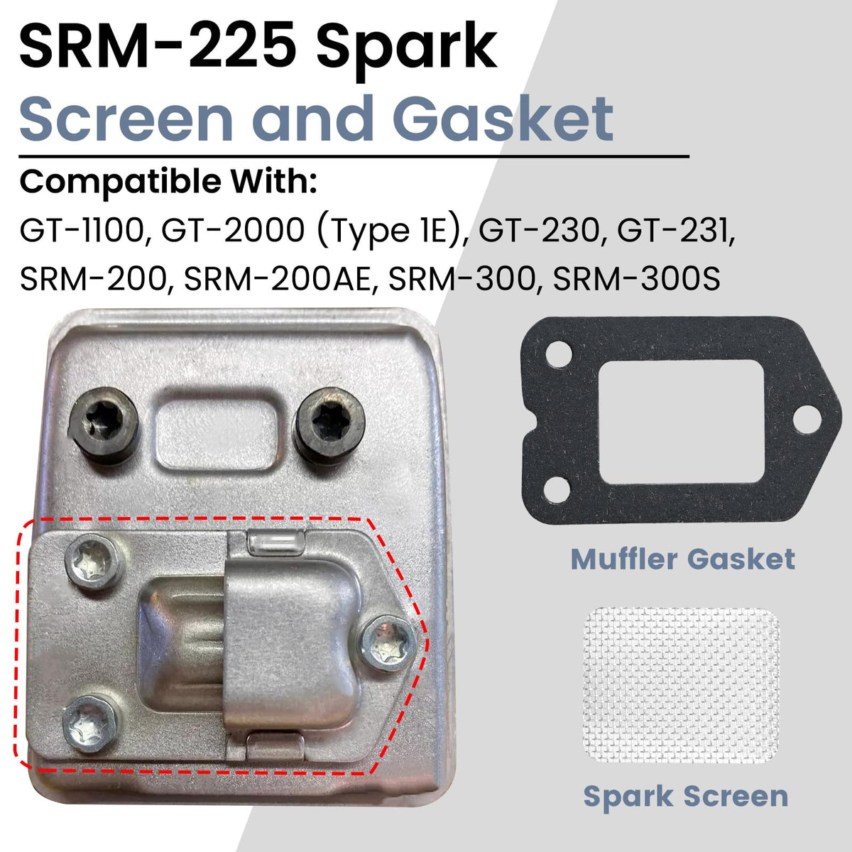 ETZ four-pack spark screens for Echo SRM-225