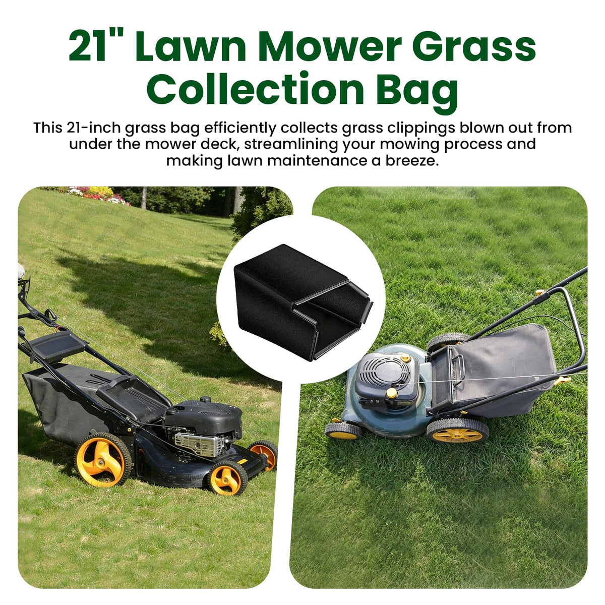 ETZ grass bag durable construction for reliable grass containment during mowing