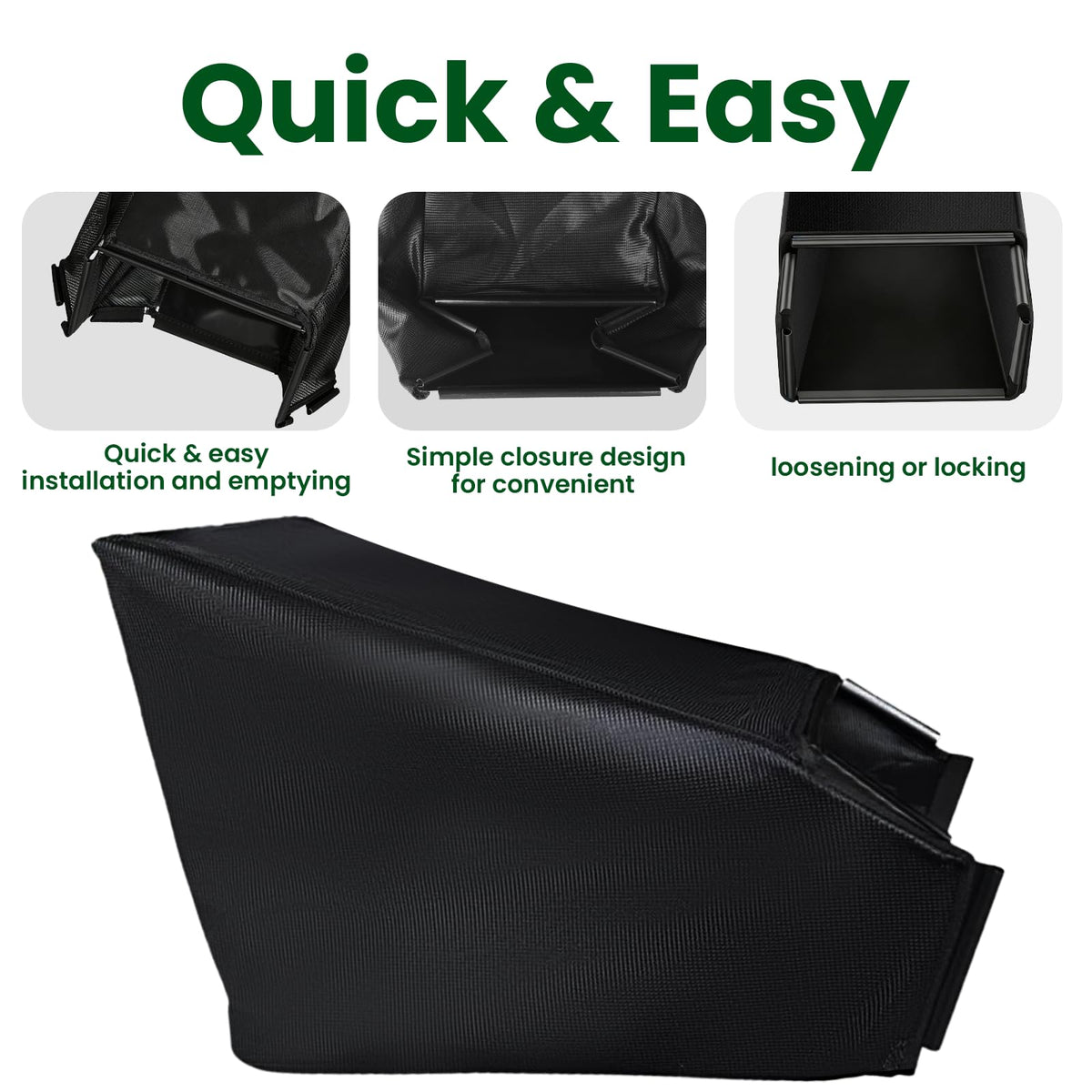 ETZ grass bag suited for Yard Man and Bolens compatible models in use