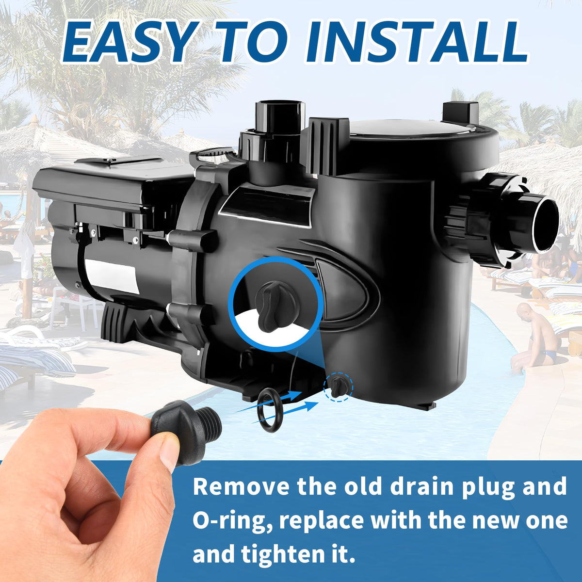Finger knob design allows easy opening and closing during maintenance.