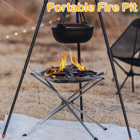 Eubeneortho wood-burning fire pit ready for outdoor gatherings.