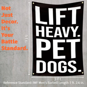 Eudaedom banner side view showing bold print for focused workouts.