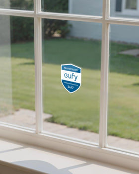 eufy Security Sign with reflective material increases night visibility and deterrence