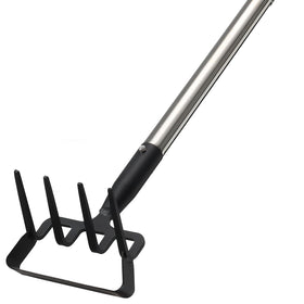 EUIJOIP 2-in-1 heavy-duty garden hoe with dual heads for fast weed removal