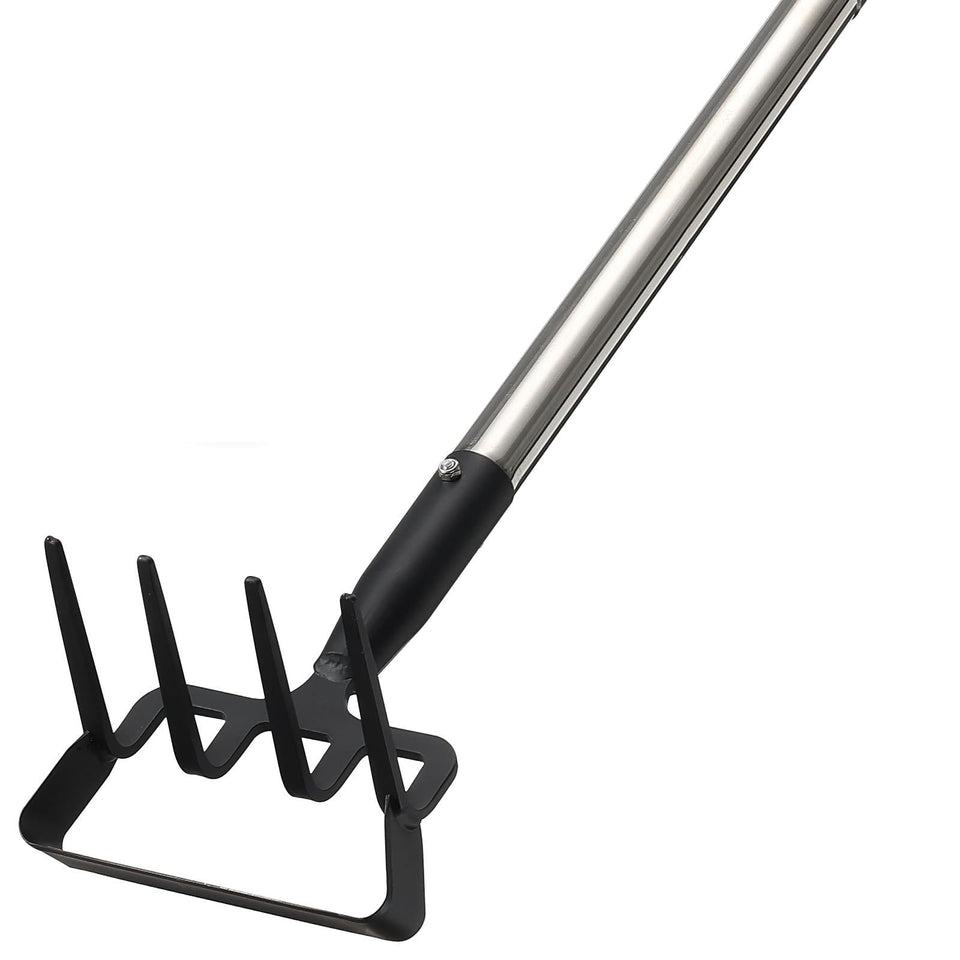 EUIJOIP 2-in-1 heavy-duty garden hoe with dual heads for fast weed removal