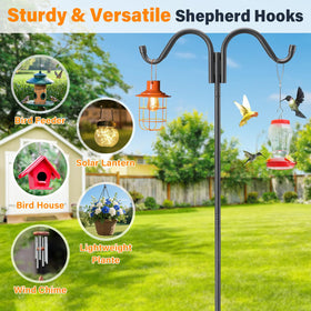 EUIJOIP versatile stand for bird feeders, wind chimes, and lanterns.