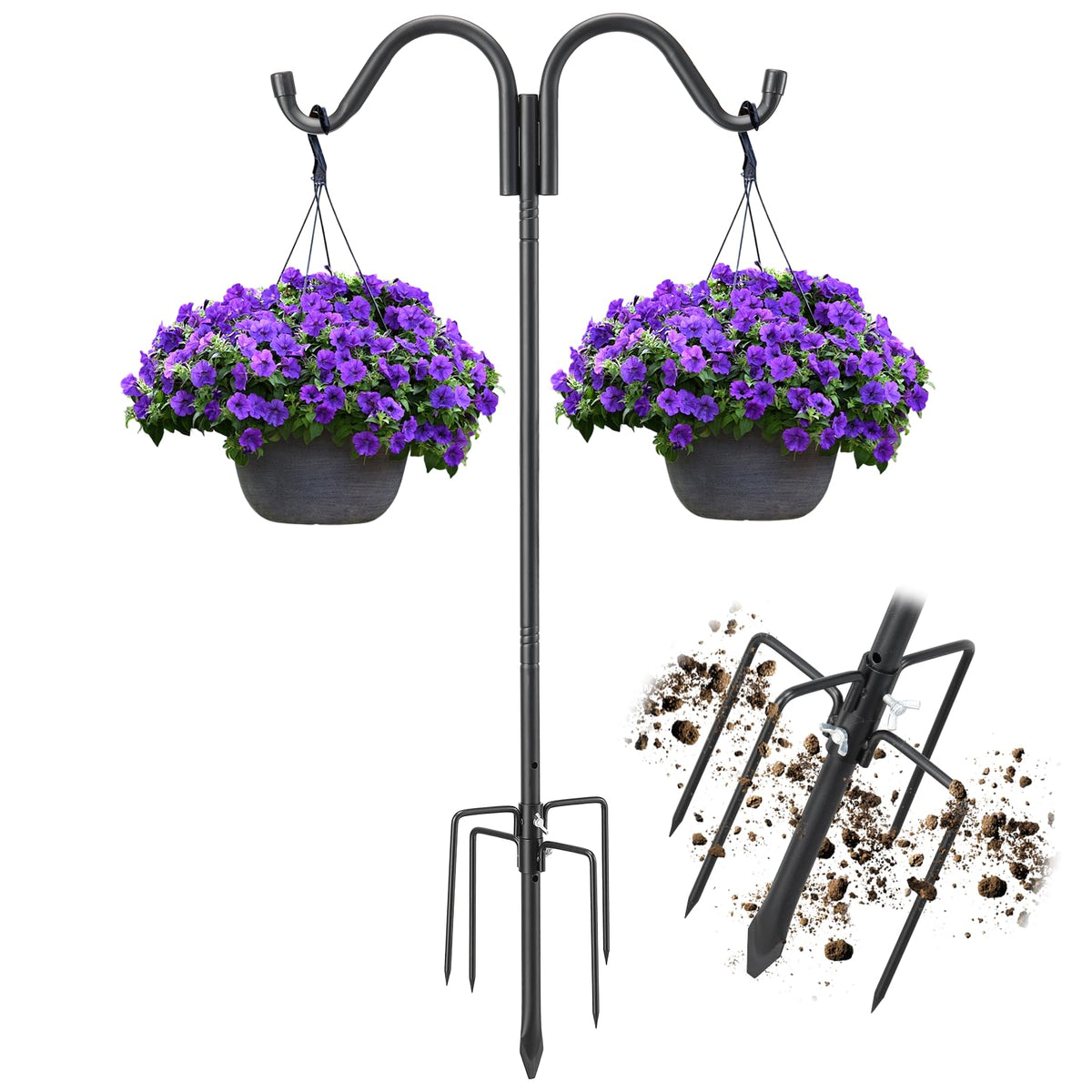 EUIJOIP heavy-duty base stability for secure ground placement of feeders and decor.