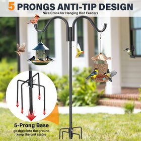EUIJOIP double-hooks with wide space prevent crowding for multiple feeders.