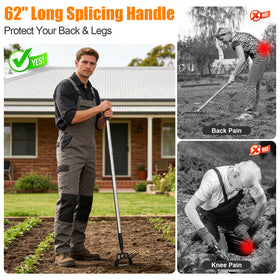 EUIJOIP heavy-duty stainless steel construction resists rust for tough garden tasks