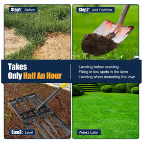 EUIJOIP time-saving storage-friendly lawn leveling tool
