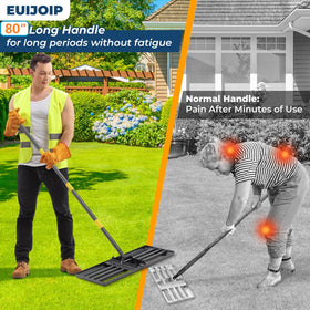 EUIJOIP foldable rake head compact storage in a workshop