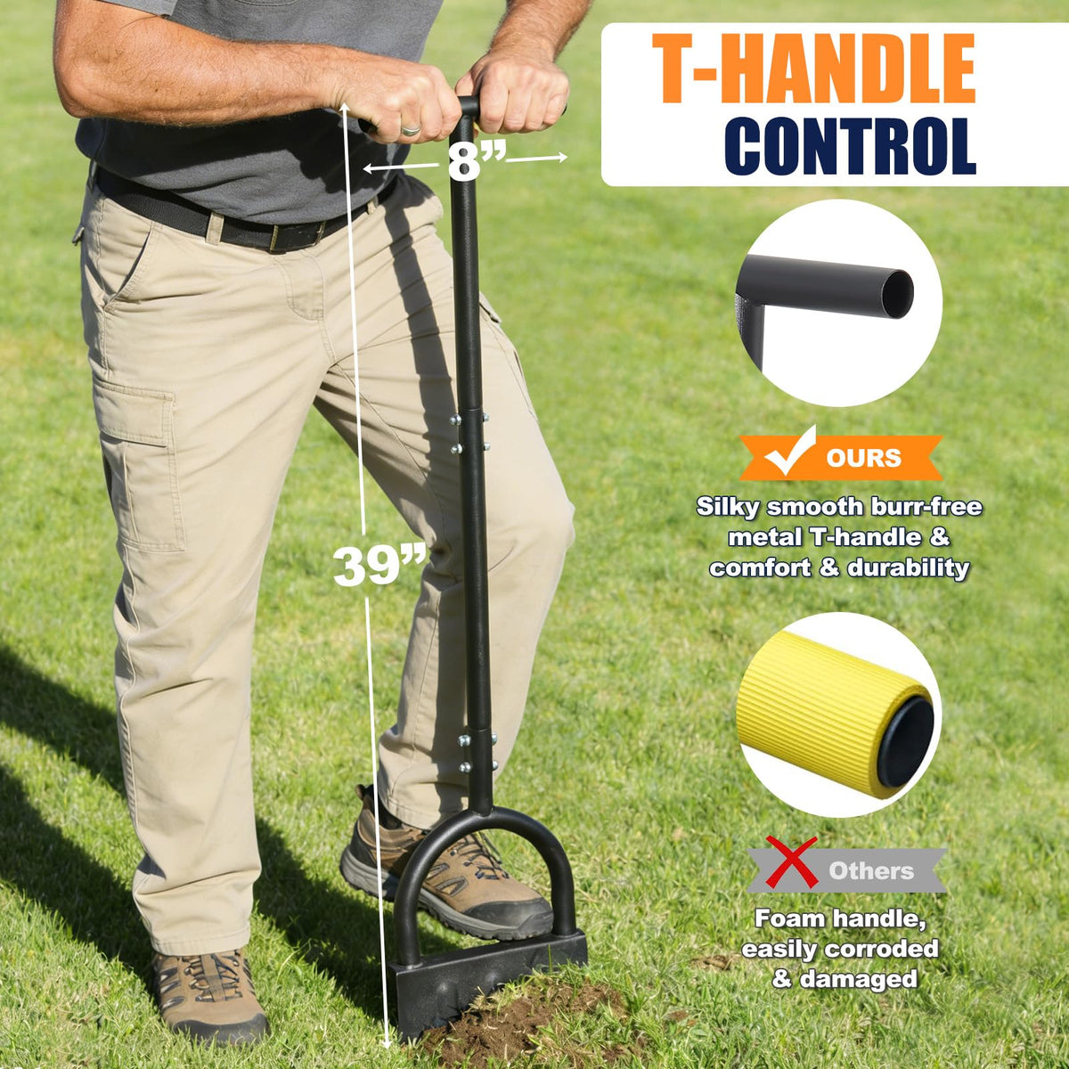 EUIJOIP quiet hand-powered gardening offers peaceful outdoor work.