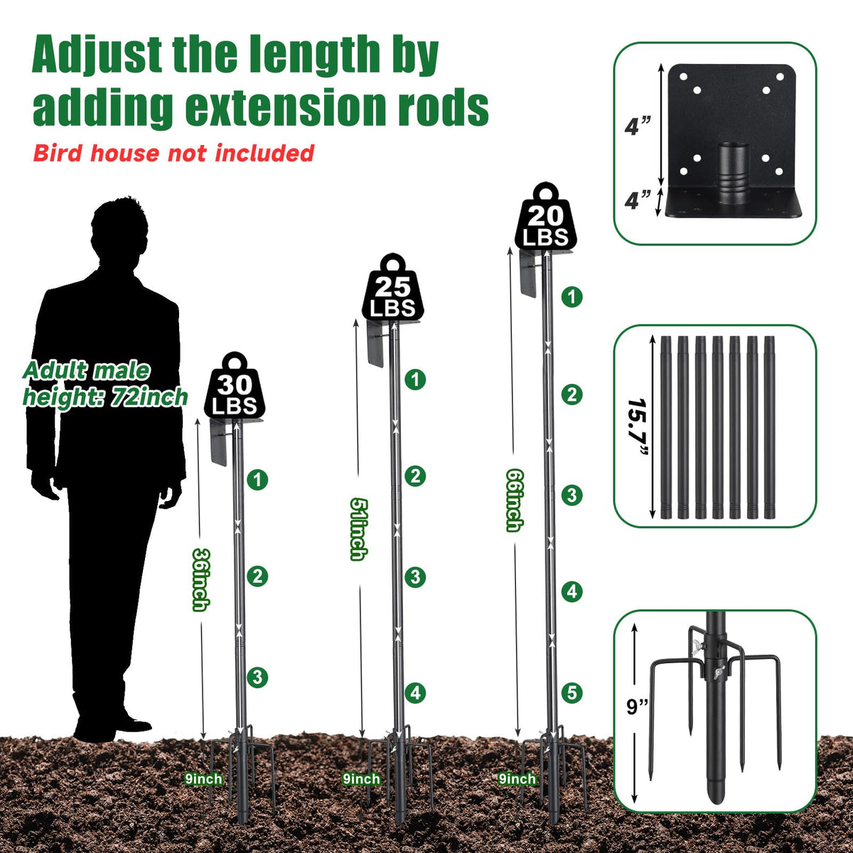 EUIJOIP tool-free assembly in minutes for quick installation.